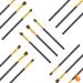 Urbanstrive 3pcs Professional Eye Makeup Brushes Set | Soft Synthetic Blending Brush Kit for Flawless Eyeshadow Eyeliner & Eyebrow Application - Gold - Buy Online on SooperMarket.com