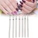 Kuuleeyn 6 tlg.Nail drill set multifunctional nail art manicure drill electrical manicure grinding head tool for editing nails glass plastic (no.02)