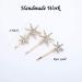 Gold Snowflake Crystal Wedding Hair Bobby Pins - Elegant Styling Accessories for Women and Girls - 3 Pack - Buy Online on SooperMarket.com