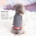 KYEESE Turtleneck Dog Sweater with Leash Hole - Gingham Knitwear for Medium Pets - Grey - Fall/Winter Warmth - Buy Online on SooperMarket.com