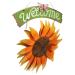 Zerodeko Fall Decor Home D cor Pendant Iron Welcome Card Sunflower 3d Front Door Wreath Sunflower Door Plaque