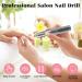 Portable Rechargeable Electric Nail File Kit | 12 Bits, 6 Speeds | Professional Nail Drill for Acrylic & Gel Nails | Dark Gray | Great Gift for Women - Buy Online on SooperMarket.com