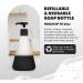 Cleancult Glass Hand Soap Dispenser 12oz 2 Pack - Refillable Container for Hand Soap, Body Wash - Shatter Resistant, Non-Slip Grip - Ideal for Kitchen & Bathroom Sink - Matte Black - Buy Online on SooperMarket.com