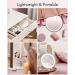 Rechargeable LED Makeup Mirror - 10X1X Double Sided, 3 Color Settings, Rotatable - Rose Gold - Buy Online on SooperMarket.com