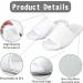 5 Pairs Velvet Open Toe Spa Slippers with Travel Bags | One Size Fits Most Men and Women - White - Buy Online on SooperMarket.com