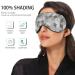 Haskirky Light Blocking Eye Mask for Deep Sleep | Adjustable Adult Men and Women | Ideal for Travel, Yoga, Meditation | Grey White Flower Design - Buy Online on SooperMarket.com