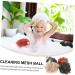 Healeved 4pcs Bath Scrub Ball | Body Scrubber Brush & Loofah Sponge Set | Shower Cleaning Accessories - Buy Online on SooperMarket.com