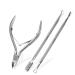 1st Deer Cuticle Cutter 3 pcs Cuticle Nipper Pusher and Fork Stainless Steel Nail Cuticle Scissors Clippers and Scraper Professional Manicure Pedicure Tool for Nail Art Spa 3 Pc Cuticle Set