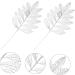 Abaodam 5pcs Christmas Simulated Leaves Gold Dining Table Christmas Glitter Stems Creative Pendant Bride Silver 41x20x0.1cm - Buy Online on SooperMarket.com