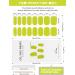 Kalolary 32PCS Cured Gel Nail Polish Strips Adhesive Full Wrap Gel Nail Art Sticker Waterproof Gel Nail Wrap Stickers with Nail File and Stick(UV/LED Lamp Required) (GreenYellow) - Buy Online on SooperMarket.com