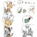 DecalMile Jungle Animals Door Wall Decals - Safari Elephant Giraffe Wall Stickers for Kids Room and Nursery Decor - Buy Online on SooperMarket.com