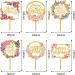 AIBAOBAO 6 Pack Happy Birthday Cake Topper Flowers Cake Toppers Multi-Patterned Acrylic Personalised Cupcake Toppers for Various Birthday Party Girls Kids Baby Wedding Mother Decorations Supplies - Buy Online on SooperMarket.com