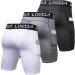 Lixada Men's Elastic Performance Sports Baselayer Shorts - Cool Dry Tights for Active Workouts | Large, A-Black/Grey/White - Buy Online on SooperMarket.com
