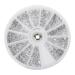 Sahkgye Carousel Silver Diamant Crystal Nail Art Glitter 1.5 mm Wheel