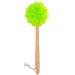 Shower Loofah Body & Back Scrubber - Exfoliating Loofah Bath Brush On a Stick - with Long Wooden Handle Back Brush for Men & Women - Easy Reach Body Wash & Lotion Applicator(Green)