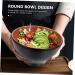 Zerodeko 3pcs Anti-Earth Clay Ramen Bowl De Ceramic Snack Bowls Household Rice Bowl Japanese Bowl Miso Soup Bowls Ceramic Soup Bowl Snack Dish Food Container Commercial Round Bowl 12X12X6.3CMx3pcs Blackx3pcs - Buy Online on SooperMarket.com