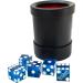 Genuine Las Vegas Casino Dice Set of 20 with 4 Dice Cups | Red, Green, Blue & Purple Dice | Bicast Leather Cups | Perfect for Liars Dice, Yahtzee, Farkle & Casino Nights - Buy Online on SooperMarket.com