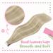 Youngsee Real Hair Extensions Tape - 50cm Ash Blond & Blond Invisible Tape Extensions - Remy Tape In Hair - 20pcs #18/613 & #18P613 - International Shipping - Buy Online on SooperMarket.com