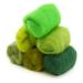 Woolbuddy Needle Felting Wool Roving Bag  Beautiful Roving Wool  Handmade Sheepwool  Zero Waste Kit  for Needle Felting Beginner and Adult  Wet Felting  Felting Supplies and Felting Soap (Green)