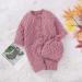 DovFanny Baby Romper Suit | Knit Long Sleeve Jumpsuit with Hat | 6-12 Months | Pink - Buy Online on SooperMarket.com