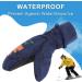 XIAOHAWANG Kids Ski Gloves - Waterproof Dino Mittens for Boys & Girls 2-8 Years - Navy Blue (2-4 Years) - Buy Online on SooperMarket.com