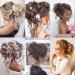PrinFantasy Messy Hair Bun Chignon Synthetic Extension - Wavy Donut Updo Scrunchy Curly Hairpiece (GBFQ010) - One Size - Buy Online on SooperMarket.com