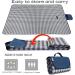RUIBOLU Large Beach Blanket - Sandproof, Waterproof & Quick Drying Picnic Mat for Travel, Camping & Outdoor Activities - Dark Blue Plaids - Buy Online on SooperMarket.com
