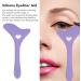 Eye Makeup Auxiliary Guard Tool Reusable Silicone Eye Makeup Aid Tool with Cream Applicator for Women Eyeshadow Mascara Drawing Accessories(Purple) - Buy Online on SooperMarket.com