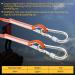 Enjohos 8mm Climbing Rope - Heavy-Duty Safety Rope with Screw Carabiner | 10m for Hiking Mountaineering Camping & Tree Climbing - 950kg Load Capacity (Orange) - Buy Online on SooperMarket.com