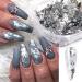 Eseres 3D Sparking Gold Flakes Nail Foil - 6 Grids Metallic Glitter for Nail Art Design in Gold & Silver - Buy Online on SooperMarket.com