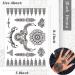 Black Henna Temporary Tattoo Stickers - Lace Pattern Body Art Design for Women - Waterproof and Sexy Mandala Flower Fake Tattoos - 6 Sheets - Buy Online on SooperMarket.com