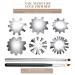 French Nail Trimmer Set with V Smile Line Cutter and Nail Brush - Stainless Steel Manicure Tools for DIY Nail Art (Silver) - Buy Online on SooperMarket.com