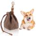 Newofview treats for dogs treats made of canvas for dog food for dog food storage bag with clip buckle for dog training feed bags for dogs brown