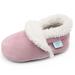 Dotty Fish Suede Baby Slippers. Warm Fleece Lined. Infant Toddler Shoes. Non-Slip Soft Sole. Boys Girls. 0-6 Months - 5-6 Years 12-18 Months Soft Pink