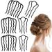 6 Pieces Hair Side Comb Metal Hair Comb Clips French Twist Comb for Updo Bun Vintage Hair  Black Hair Pins Hair Comb Hair Accessories for Women and Girls