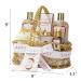 Coconut Spa Gift Set for Women - 8Pcs Spa Gift Basket with Shower Gel, Bubble Bath, Body Cream, and More in Elegant Wire Basket | Gifts for Her - Buy Online on SooperMarket.com