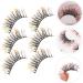 PLAFOPE 3 Pairs Fake Eyelashes Extensions Faux Eyelashes Halloween Fake Eyelashes Individual Fake Eyelashes Halloween Wispy Eyelashes Fake Lashes Glitter Eyelashes Chemical Fiber 4x1.2cm As Shown 2 - Buy Online on SooperMarket.com
