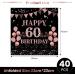 40 Ros gold Napkin Set for 60th Birthday | Stylish 33x33cm Paper Napkins for Men & Women | Perfect Party Decoration - Buy Online on SooperMarket.com