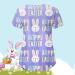 Foldap Easter Nurse Uniforms for Women: Cute Patterned Short Sleeve V-Neck Tee with Pockets | Breathable Plus Size Shirts - Large, C1-purple - Buy Online on SooperMarket.com