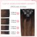 Vlasy 16 Inch Clip in Human Hair Extensions T2/6+2# - Seamless Straight Thick Weft for Women - 80g - Buy Online on SooperMarket.com