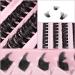D.I.Y. Eyelash Extension Kit - 200pcs Individual Lash Clusters, D Curl Volume Cluster Lashes with Bond, Seal, Tweezers - Home Application | 80D Kit - Buy Online on SooperMarket.com