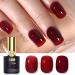 YTD Likomey Nude Gel Nail Polish 15ml Translucent Neutral Jelly Sheer UV Nail Gel-Berry Red Berry Red 0.50 Fl Oz (Pack of 1)