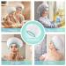 mikimini X-Large White Shower Cap for Long Hair - 12 inch Waterproof Washable Hair Cap for Women and Girls - Super Cute and Extra Large (Pack of 1) - Buy Online on SooperMarket.com