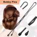 Bobby Pins 300 Hair Pins for Women Hair Grips U Shaped Hair Pins for Buns Hair Grips for Thick Hair Invisible Wave Hairgrip Hair Styling Pins with Storage Box (Black & Blonde & Brown) - Buy Online on SooperMarket.com