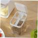 GRIRIW Box Seasoning Box Spice Containers Glass Condiment Bottles Salt Storage Organizer Jar With Cover 15X6.5X9.5CM Random Color - Buy Online on SooperMarket.com