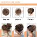 Fulang Hair 5-Pack Large Wavy Bun Parts with Rubber Bands - Perfect for Hair Updos & Extensions | Messy Bun Hair Ties for Women - Buy Online on SooperMarket.com