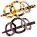 Noverlife 2PCS French Triple Ringed Hair Slider Pin Set - Non Slip Tortoise Shell Barrettes with Stick - Cellulose Acetate Ponytail Accessories - Buy Online on SooperMarket.com