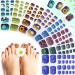 Toenail Polish Stickers, Self Adhesive Nail Art Stickers Color Adhesive Manicure Wraps Decals Tips Self-Adhesive Nail Polish Wraps Color 03