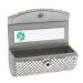 Lipstick box with mirror and snap fastener lipstick case - silver