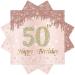 40 pieces pink napkin birthday 50th birthday pink paper party napkins 33 x 33cm paper napkins for man woman girl birthday party decoration pink 50th